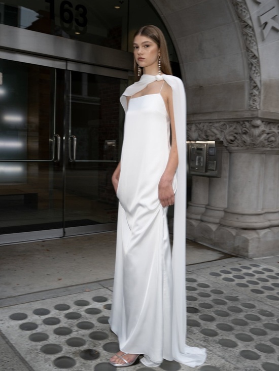 Tempete Other - Tempete square neck wedding dress and knot scarf size s